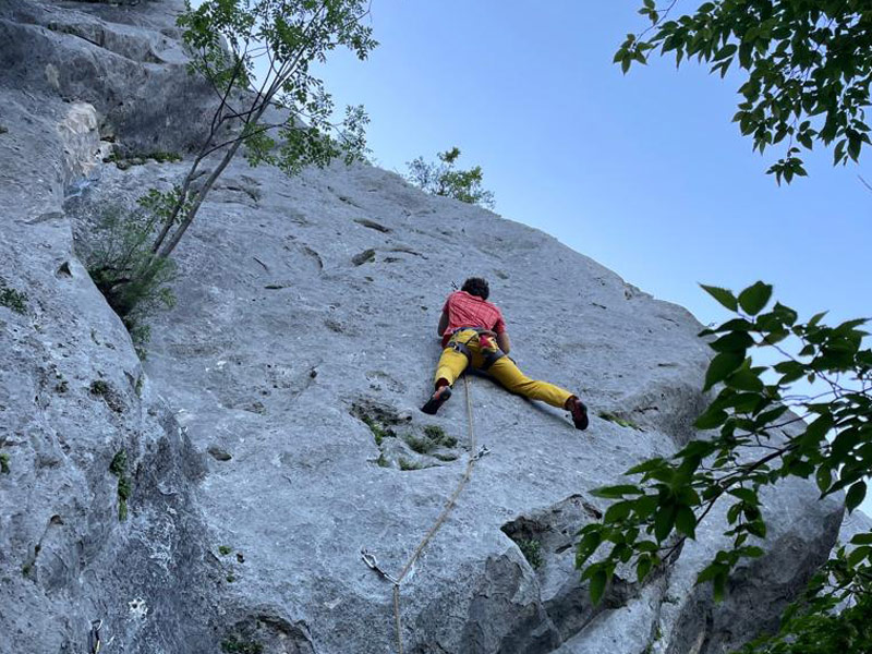 Parete di arrampicata a Roccamorice